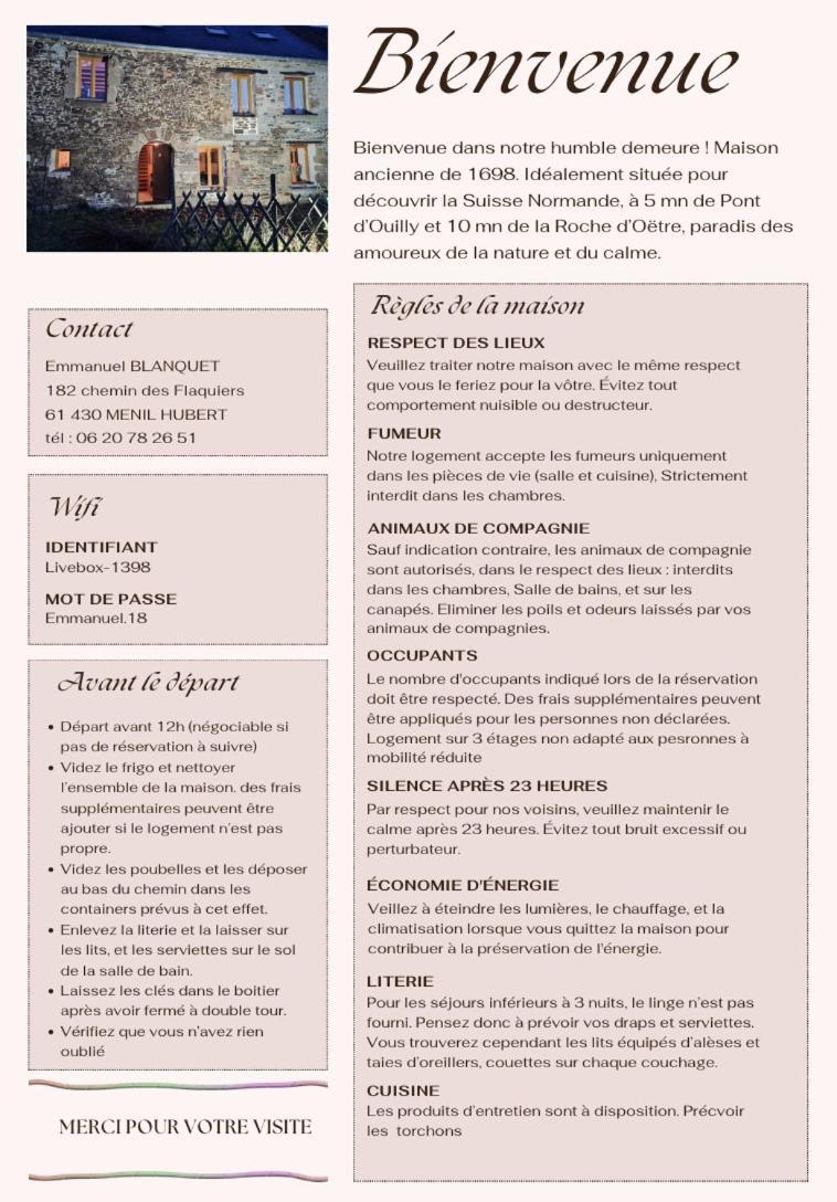 Gite De Campagne Tres Calme Ménil-Hubert-sur-Orne 外观 照片
